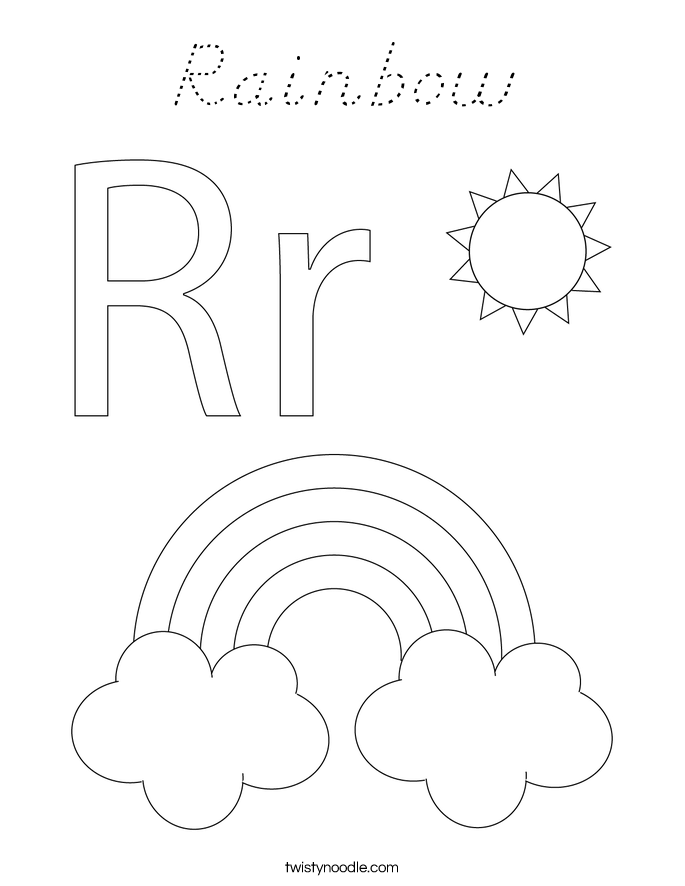 Rainbow Coloring Page