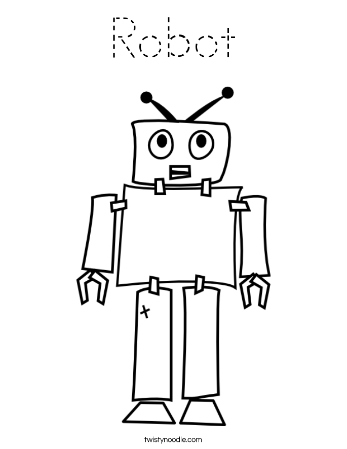 Robot Coloring Page