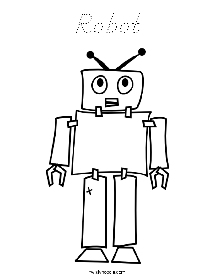 Robot Coloring Page