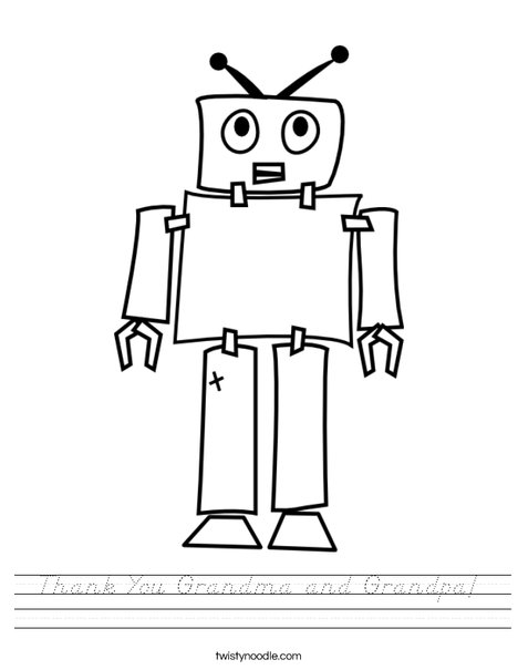 R is for Robot Worksheet