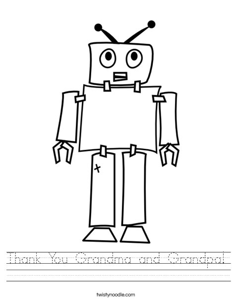 R is for Robot Worksheet