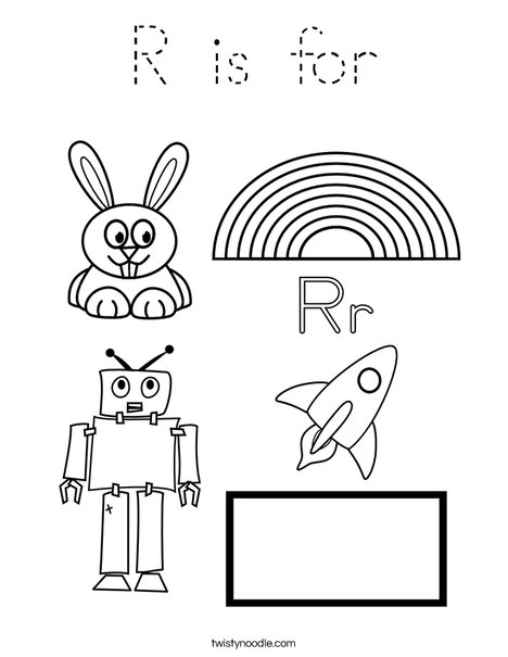 R is for Coloring Page