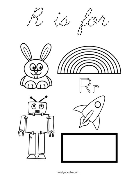 R is for Coloring Page