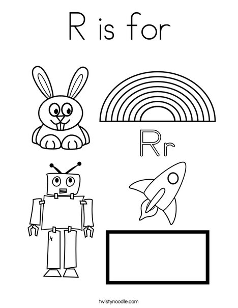 R is for Coloring Page