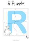 R Puzzle Coloring Page