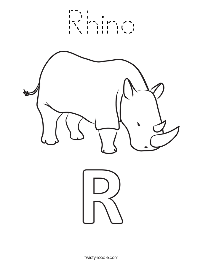 Rhino Coloring Page