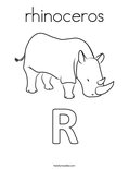 rhinocerosColoring Page