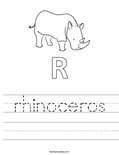 rhinoceros Worksheet