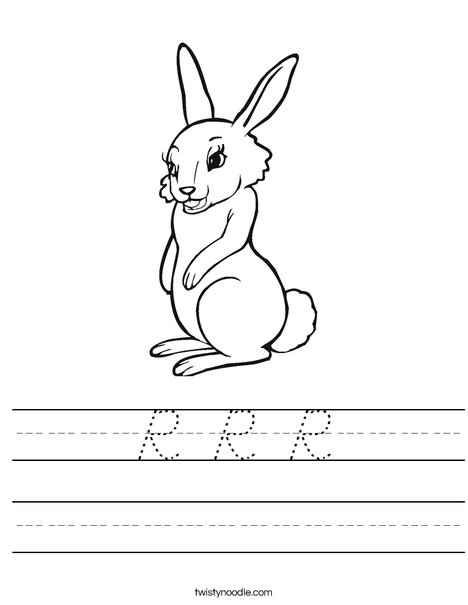Cute Rabbit Worksheet