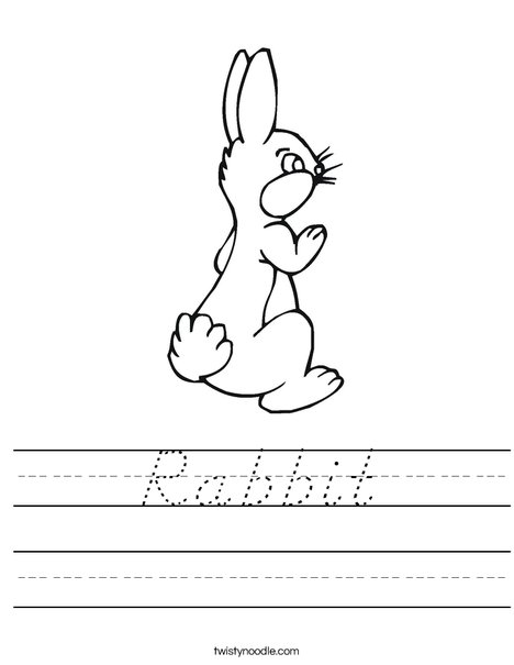 Rabbit Worksheet