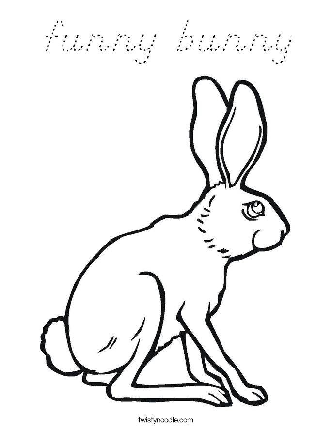 funny bunny Coloring Page