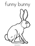 funny bunnyColoring Page