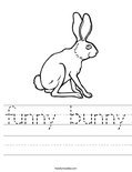funny bunny Worksheet