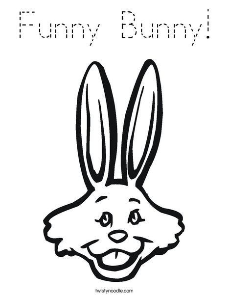 Rabbit with Long Ears Coloring Page