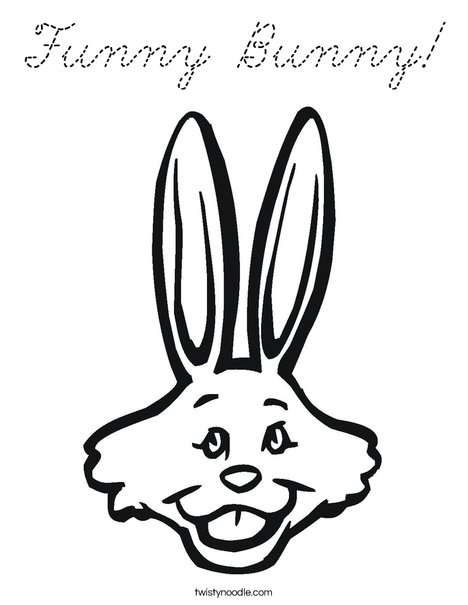 Rabbit with Long Ears Coloring Page