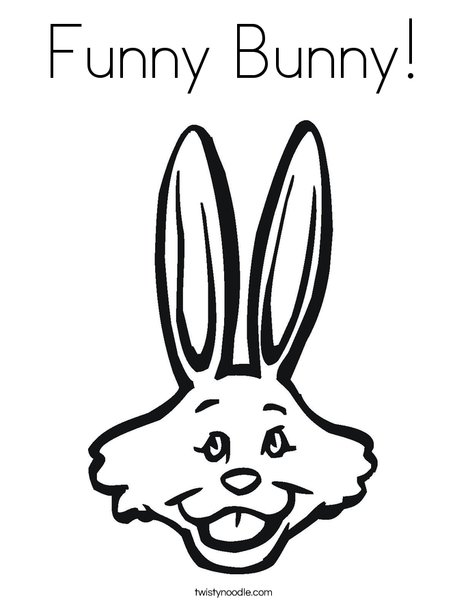 bunny ear coloring page