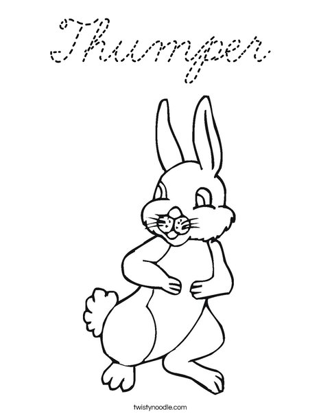 Thumper Rabbit Coloring Page