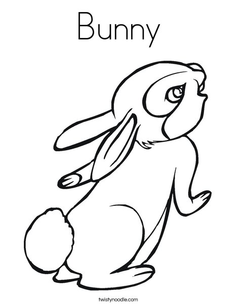 Bunny Coloring Page Twisty Noodle