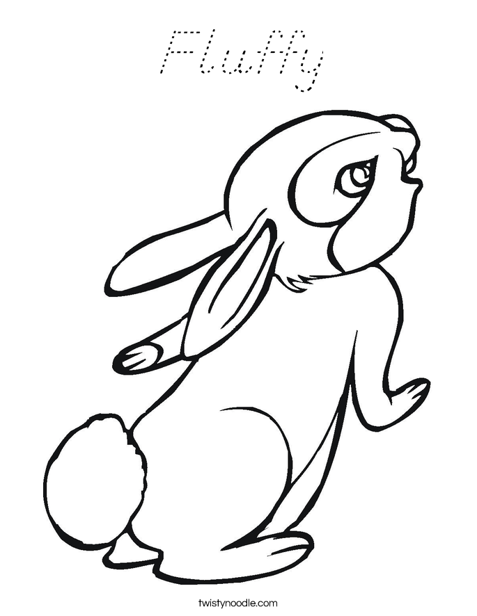 Fluffy Coloring Page