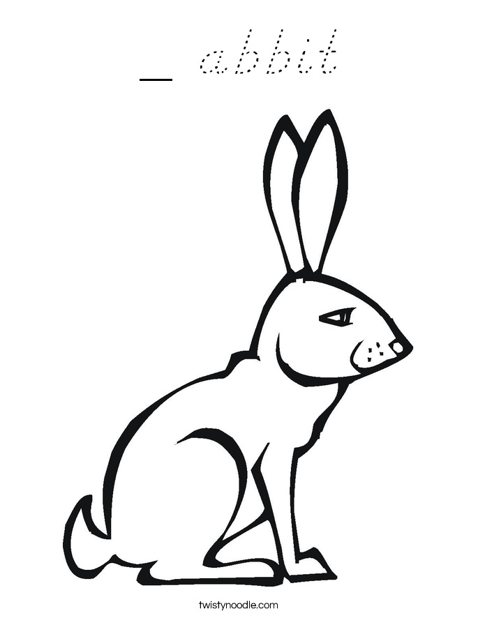 _ abbit Coloring Page