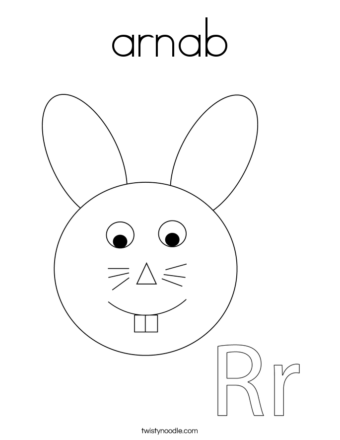 arnab Coloring Page