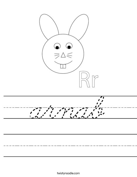 Rabbit Head Worksheet