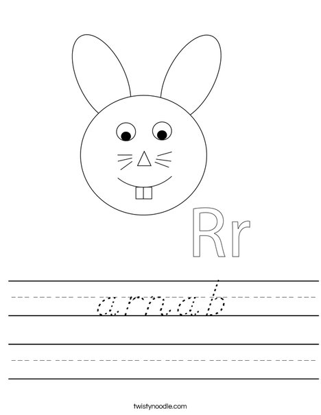 Rabbit Head Worksheet