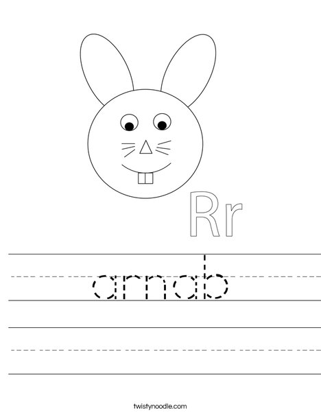 Rabbit Head Worksheet