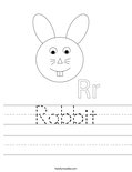 Rabbit Worksheet