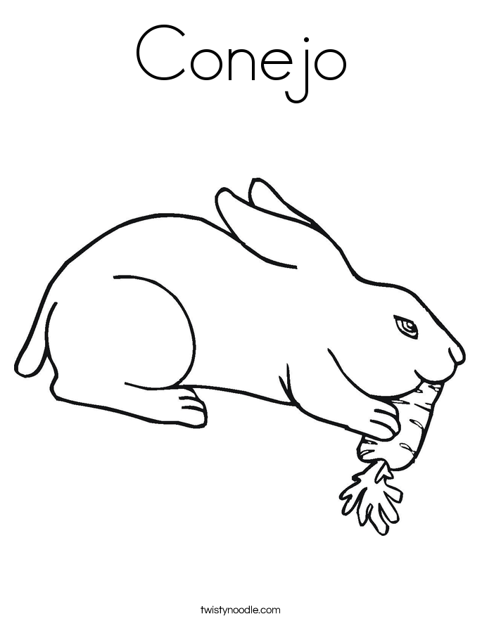 Conejo Coloring Page