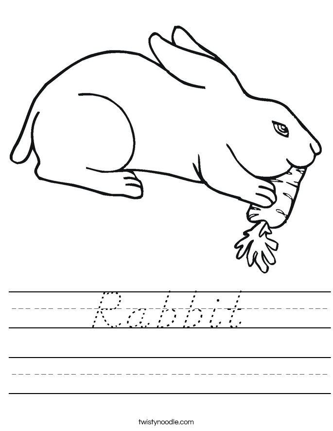 Rabbit Worksheet