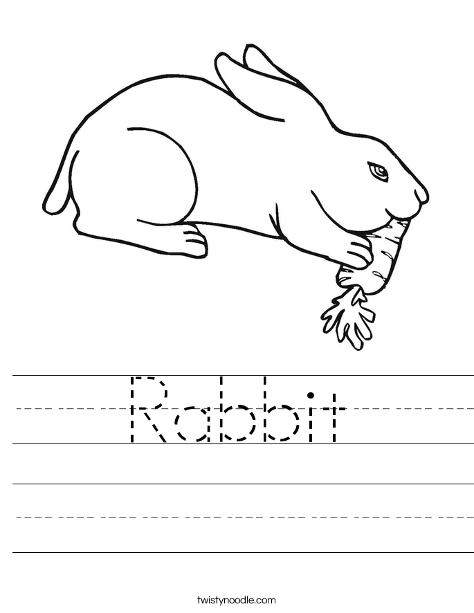 Rabbit Worksheet