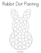 Rabbit Dot Painting Coloring Page