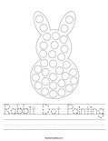 Rabbit Dot Painting Worksheet