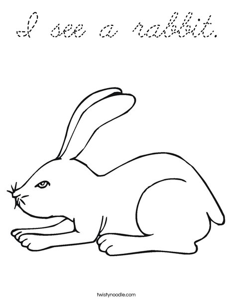 White Rabbit Coloring Page