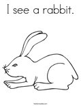 I see a rabbit. Coloring Page