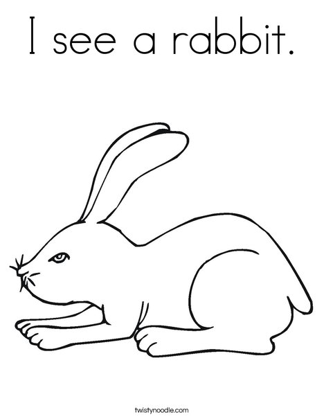 White Rabbit Coloring Page