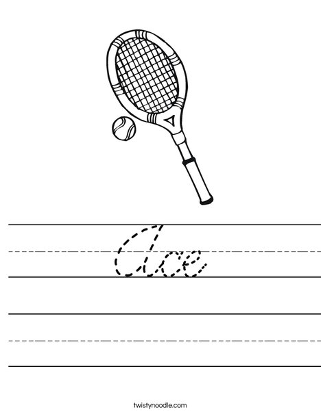 Racket and Ball Worksheet