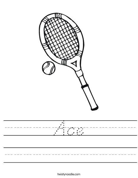 Racket and Ball Worksheet