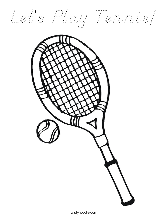 Let's Play Tennis! Coloring Page