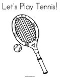 Let's Play Tennis!Coloring Page