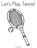 Let's Play Tennis Coloring Page