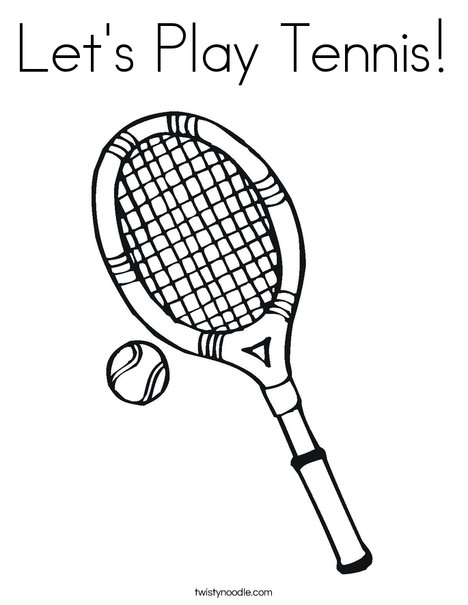 Racket and Ball Coloring Page