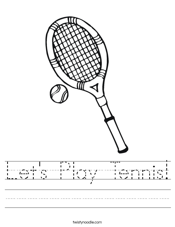 lets play tennis worksheet twisty noodle