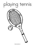 playing tennis Coloring Page