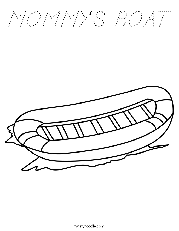 MOMMY'S BOAT Coloring Page