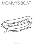 MOMMY'S BOATColoring Page