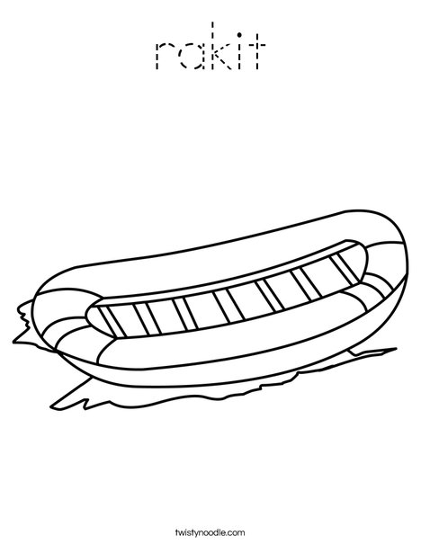 Raft Coloring Page