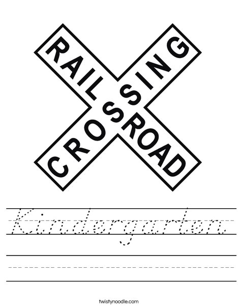 Railroad Crossing Sign Worksheet