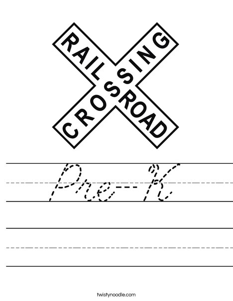 Railroad Crossing Sign Worksheet